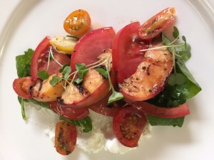 Grilled Peach & Heirloom Tomato Salad   